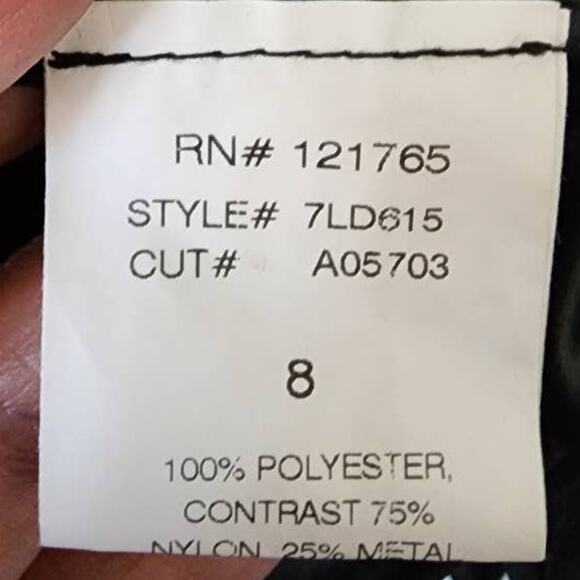 Poleci Satin LBD Black Spaghetti Strap Slinky Slip Dress 8 - Picture 4 of 5